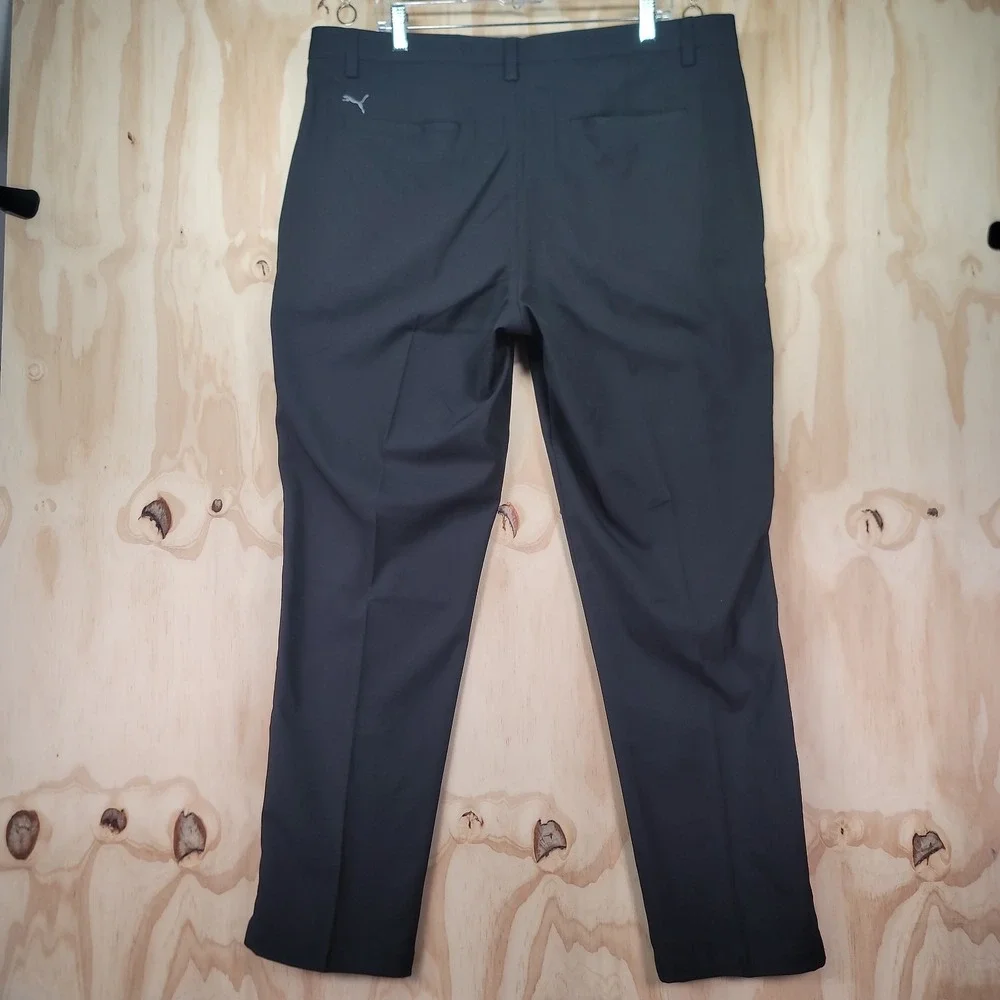 Puma Golf Jackpot Pants Mens 38x31.5 Dark Grey Flat Front Performance Trousers - Picture 4 of 16